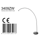 Mexlite arc luminaire SOLVA 1 flame, without shade E27 IP20, black dimmable
