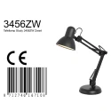 Mexlite table lamp STUDY tiltable E27 IP20, black
