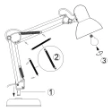Mexlite table lamp STUDY tiltable E27 IP20, black