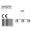 Steinhauer Luminaire à suspension STANG 3 flammes E27 IP20, gris, noir  gradable