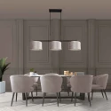 Steinhauer Luminaire à suspension STANG 3 flammes E27 IP20, gris, noir  gradable
