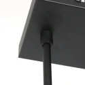 Steinhauer pendant luminaire STANG 3 flames E27 IP20, black, white dimmable