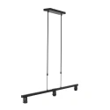 Steinhauer pendant luminaire STANG 3 flames E27 IP20, black, white dimmable