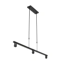 Steinhauer Luminaire à suspension STANG 3 flammes E27 IP20, bleu, noir 