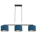 Steinhauer Luminaire à suspension STANG 3 flammes E27 IP20, bleu, noir 