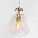 Mexlite Luminaire à suspension GRAZIOGLASS ?18cm E27 IP20, laiton