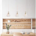 Mexlite Luminaire à suspension GRAZIOGLASS ?18cm E27 IP20, laiton