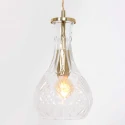 Mexlite Luminaire à suspension GRAZIOGLASS ?14cm E27 IP20, laiton
