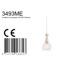 Mexlite Luminaire à suspension GRAZIOGLASS ?14cm E27 IP20, laiton