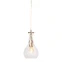 Mexlite Luminaire à suspension GRAZIOGLASS ?14cm E27 IP20, laiton