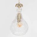 Mexlite Luminaire à suspension GRAZIOGLASS ?14cm E27 IP20, laiton