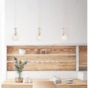 Mexlite Luminaire à suspension GRAZIOGLASS ?14cm E27 IP20, laiton