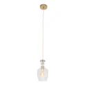 Luminaire à suspension GRAZIOGLASS ?12,5cm E27 IP20, laiton