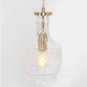 Mexlite Luminaire à suspension GRAZIOGLASS ?12,5cm E27 IP20, laiton