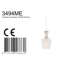 Mexlite Luminaire à suspension GRAZIOGLASS ?12,5cm E27 IP20, laiton