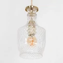 Mexlite Luminaire à suspension GRAZIOGLASS ?12,5cm E27 IP20, laiton