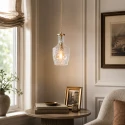 Mexlite Luminaire à suspension GRAZIOGLASS ?12,5cm E27 IP20, laiton