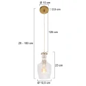 Mexlite Luminaire à suspension GRAZIOGLASS ?12,5cm E27 IP20, laiton
