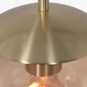 Steinhauer Luminaire à suspension BOLLIQUE rond E27 IP20, ambre, laiton, noir  gradable