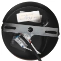 Luminaire à suspension BOLLIQUE rond E27 IP20, ambre, laiton, noir  gradable