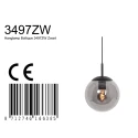 Luminaire à suspension BOLLIQUE rond E27 IP20, ambre, laiton, noir  gradable