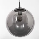 Luminaire à suspension BOLLIQUE rond E27 IP20, ambre, laiton, noir  gradable