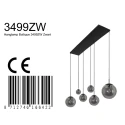 Steinhauer pendant luminaire BOLLIQUE 6 flames E27 IP20, black dimmable