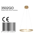 Steinhauer pendant luminaire RINGLUX LED IP20, gold dimmable