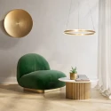 Steinhauer pendant luminaire RINGLUX LED IP20, gold dimmable