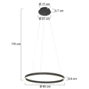 Steinhauer Luminaire à suspension RINGLUX LED IP20, noir  gradable