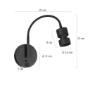 Mexlite wall luminaire UPROUND GU10 IP20, dimmable