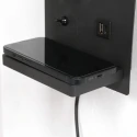 Mexlite wall luminaire UPROUND 1 flame GU10 IP20, black 