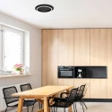 Steinhauer Luminaire de plafond RINGLUX à 1 flamme IP20, noir gradable