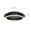 Steinhauer Luminaire de plafond RINGLUX à 1 flamme IP20, noir gradable