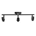 ceiling luminaire BAMBUS 3 flames E14 IP20, wood, black dimmable