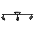 Steinhauer ceiling luminaire BAMBUS 3 flames E14 IP20, wood, black dimmable