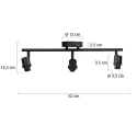 Steinhauer ceiling luminaire BAMBUS 3 flames E14 IP20, wood, black dimmable