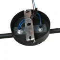 Steinhauer ceiling luminaire BAMBUS 4 flames E14 IP20, wood, black dimmable