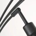 Steinhauer floor lamp BAMBUS 5 flames E14 IP20, wood, black dimmable