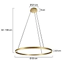 Steinhauer Luminaire à suspension RINGLUX haut bas IP20, or gradable