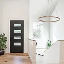 Steinhauer Luminaire à suspension RINGLUX haut bas IP20, or gradable