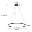 Steinhauer Luminaire à suspension RINGLUX haut bas IP20, noir gradable