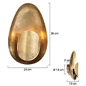 anne light & home wall luminaire BRASS E27 IP20, dimmable