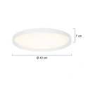 Steinhauer Luminaire de plafond FLADY à 2 flammes IP20, blanche gradable