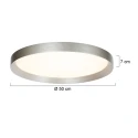 Steinhauer Luminaire de plafond FLADY à 2 flammes IP20, acier gradable