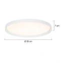 Steinhauer Luminaire de plafond FLADY à 2 flammes IP20, blanche gradable