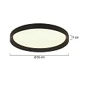 Steinhauer Luminaire de plafond FLADY haut bas IP20, noir gradable