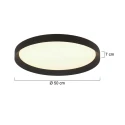Steinhauer Luminaire de plafond FLADY haut bas IP20, noir gradable