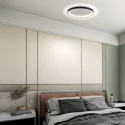 Steinhauer ceiling luminaire RINGLEDE IP20, black dimmable