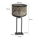 Steinhauer table lamp STANG 1 flame E27 IP20, black dimmable